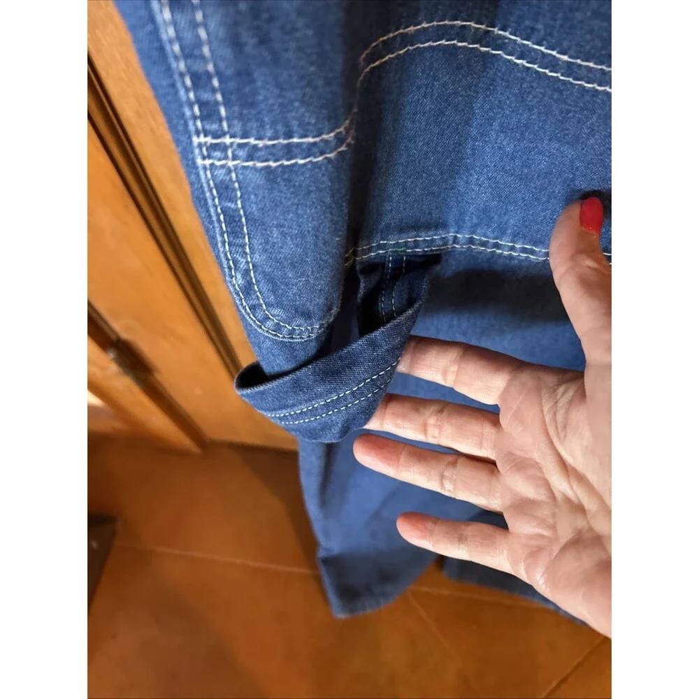 Liberty Overalls Mens 34x29 Blue Denim Bib Workwear Carpenter Utility Pockets